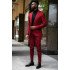 Gabriel Dark Red Slim Fit Notched Lapel Chic Prom Men Suits