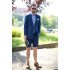 Jack Blue Notch Lapel Fashion Prom Men Suits with Short Pants