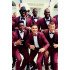 Gavin Newest Burgundy Two Pieces Shawl Lapel Groomsmen Suits