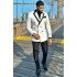 Mason Fashion White Double Breasted Peaked Lapel Wedding Suits