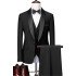 Mick Modern Black 3-pieces Shawl Lapel Men Suits For Wedding