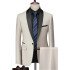 Jerome Fashion Khaki Two Pieces Men suits With Black Shawl Lapel
