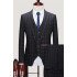Ivor Stylish Black Plaid Slim Fit Tailored Men Suit For Business