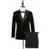 Enos Chic Black Velvet Double Breasted Men Suit For Business