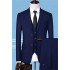 Jackson Latest Three Pieces Navy Blue Close Fitting Business Men Suits