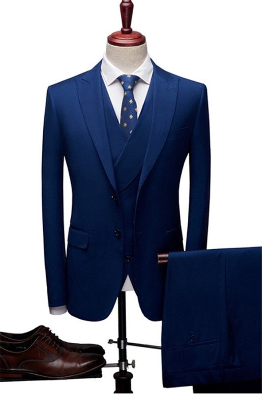 Brandon Dark Blue Three Pieces Fashion Formal Men Suits