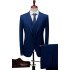 Brandon Dark Blue Three Pieces Fashion Formal Men Suits