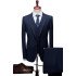 Dylan Navy Blue Peaked Lapel Three Pieces Chic Men Suits