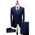 Samuel Navy Blue Three Pieces Notched Lapel Bespoke Men Suits for Business