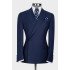 Matthew Modern Dark Navy Peaked Lapel Best Fitted Men Suit