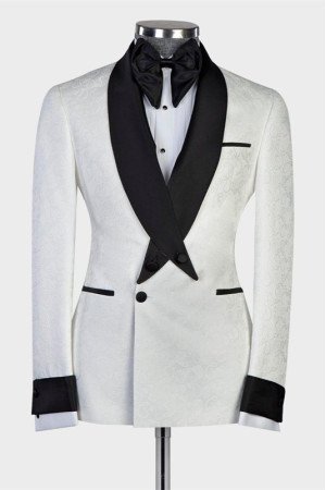 Anthony Fashion Shawl Lapel Jacquard One Buttone Wedding Men Suit Anthony Fashion Shawl Lapel Jacquard One Buttone Wedding Men Suit