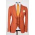 James Orange Three Pieces Close Fitting Stylish Prom Suit