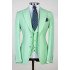 Nicholas Latest Green Three Pieces Peaked Lapel Prom Outfits for Boy