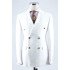 Samuel Classic White Double Breasted Peaked Lapel Wedding Men Suit