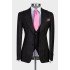 Dylan Black Striped Stylish Three Pieces Business Suit