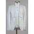 Aiden Classic White Jacquard Best Fitted Wedding Men Suit