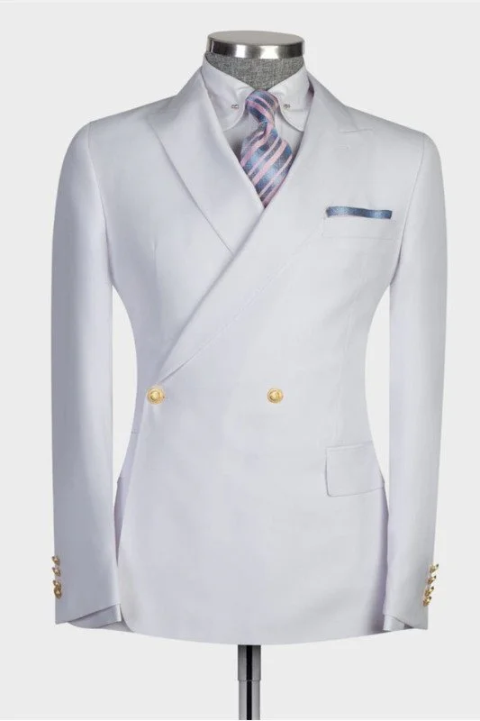 Ocean Blue Designer Wedding Suits for Men with Peaked Lapel main image 1