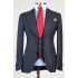 Landon Dark Navy Striped Fashion Three Piece Men Suit