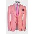 Cameron Chic Candy Pink Three Pieces Peaked Lapel Prom Suits