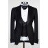 Jason New Arrival Black Three Pieces Close Fitting Wedding Men Suit