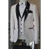Alejandro New Arrival Ivory Jacquard Three Pieces Wedding Suit for Men