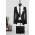 Timothy Stylish Black One Button Peaked Lapel Men Suit