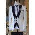 Miguel Modern White Slim Fit Bespoke Wedding Men Suit
