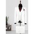 Miguel White Three Pieces Fashion Close Fitting Men Suit