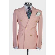 Chase Chic Blushing Pink Double Breasted Bespoke Men Suit Chase Chic Blushing Pink Double Breasted Bespoke Men Suit