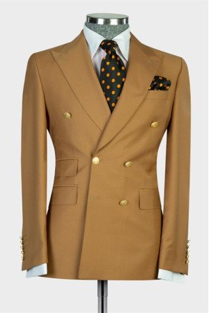 Wyatt Brown Peaked Lapel Double Breasted Chic Men Suit Wyatt Brown Peaked Lapel Double Breasted Chic Men Suit