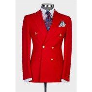 Brayden Hot Red Double Breasted Slim Fit Men Suit for Prom Brayden Hot Red Double Breasted Slim Fit Men Suit for Prom