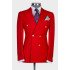 Brayden Hot Red Double Breasted Slim Fit Men Suit for Prom