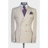 Xavier Light Champagne Fashion Double Breasted Men Suit
