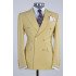 Sebastian Modern Gold Double Breasted Bespoke Men Suit