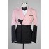Alex New Arrival Pink and Black Double Breasted Fashion Suit for Men