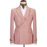Bryan Fashion Blushing Pink Peaked Lapel Slim Fit Prom Suit Bryan Fashion Blushing Pink Peaked Lapel Slim Fit Prom Suit