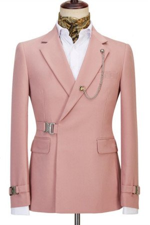 Bryan Fashion Blushing Pink Peaked Lapel Slim Fit Prom Suit Bryan Fashion Blushing Pink Peaked Lapel Slim Fit Prom Suit