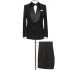 Jordan Black Double Breasted Fashion Jacquard Wedding Men Suit