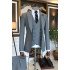 Robert Stylish Gray Three Piece Bespoke Men Suit for Business