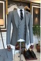 Robert Stylish Gray Three Piece Bespoke Men Suit for Business