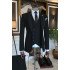 Landon Bespoke Three Pieces Black Slim Fit Men Suit