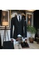 Landon Bespoke Three Pieces Black Slim Fit Men Suit