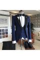 Jayden Dark Blue Three Pieces Slim Fit Fashion Prom Suit