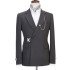 Connor Modern Gray Notched Lapel Slim Fit Prom Suit with Buckle