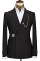 Jason Chic Black Slim Fit Notch Lapel Bespoke Prom Men Suit