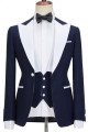 Owen Navy Blue Slim Fit Bespoke Three Pieces Prom Outfits