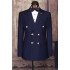 Adrian Dark Blue Double Breasted Slim Fit Formal Men Suit