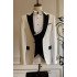 Adam Glitter White Three Pieces Close Fitting Wedding Suit
