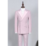 New Arrival Pink Double Breasted Chic Slim Fit Prom Suit New Arrival Pink Double Breasted Chic Slim Fit Prom Suit