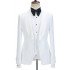 Newest White Three Pieces Classic Shawl Lapel Wedding Groom Suit